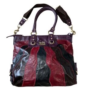 Coach Madison Leather Ombre Black Red Purple Shoulder Crossbody Bag Y2K‎ RARE